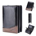 1pcs Credit Card Holder Wallet PU Leather Name Card Holder Professional with Magnetic Shut with Resealable Zip for Women Men