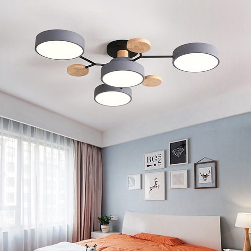 Lampada da soffitto a led macarone 4/6/7 lampada da soffitto a led verde grigio bianco stile nordico lampada da soffitto a luce regolabile semplice lampada da camera da letto log ac220v