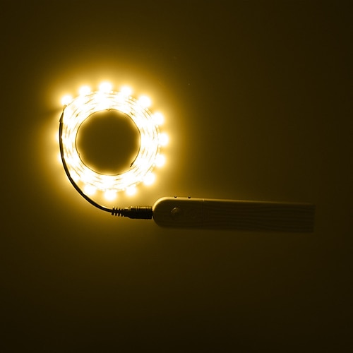 luce led sottopensile, sensore di movimento pir wireless 3m/2m, lampada a striscia led impermeabile per cucina, scale, guardaroba, comodino 1/2 pz