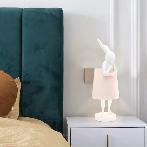 lampada da tavolo coniglietto lampade da tavolo lampada da tavolo coniglio oro per camera da letto, lampada da tavolo da comodino regalo per bambini coniglietto piccola luce coniglietto 110-240v