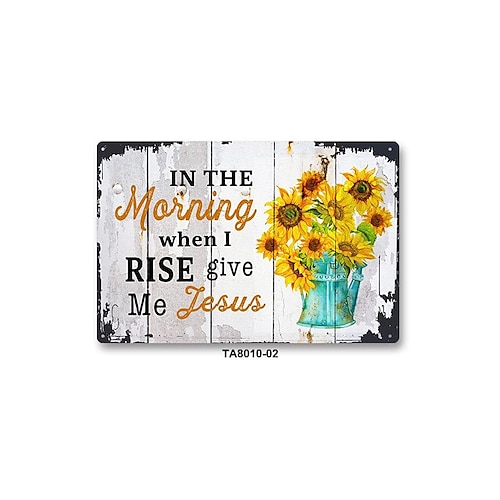 1pc girasole metallo targa in metallo retrò targa in metallo, segno vintage, arredamento arte parete casa, arredamento casa, arredamento camera, arredamento fattoria, arredamento giardino patio,