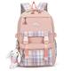zaino scuola bookbag cartone animato reticolo per studenti ragazzi ragazze multifunzione resistente all'acqua borsa da scuola in tessuto oxford di grande capacità zaino zaino cartella 21,19 pollici,