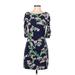 Lilly Pulitzer Casual Dress - Sheath: Blue Floral Dresses - Women's Size Medium