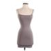 Wilfred Free Casual Dress - Bodycon Scoop Neck Sleeveless: Gray Print Dresses - Women's Size X-Small