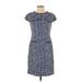 Karl Lagerfeld Paris Casual Dress - Sheath: Blue Dresses - Women's Size 4