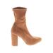 Forever 21 Boots: Tan Solid Shoes - Women's Size 7 1/2 - Almond Toe