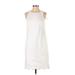 J.Crew Cocktail Dress - A-Line Crew Neck Sleeveless: White Print Dresses - New - Women's Size 00