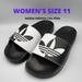 Adidas Shoes | New W11 | M10 Adidas Split Lite Slides In Black And White | Color: Black/White | Size: 11