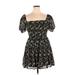 Trixxi Casual Dress: Black Floral Motif Dresses - New - Women's Size X-Large