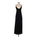 Mustard Seed Casual Dress - A-Line V Neck Sleeveless: Black Print Dresses - Women's Size Small