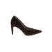 1.State Heels: Slip On Stiletto Cocktail Party Brown Leopard Print Shoes - Women's Size 9 1/2 - Pointed Toe