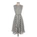 CH Carolina Herrera Casual Dress - Midi Crew Neck Sleeveless: Ivory Print Dresses - Women's Size 2