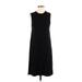 Madewell Casual Dress - Shift Crew Neck Sleeveless: Black Solid Dresses - Women's Size Small