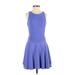 Lululemon Athletica Active Dress - Mini: Blue Solid Activewear - Women's Size 2