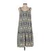 Finn & Grace Casual Dress - A-Line Scoop Neck Sleeveless: Green Dresses - Women's Size X-Small