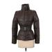 Zara Basic Coat: Short Brown Print Jackets & Outerwear - Women's Size X-Small