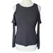 Michael Kors Tops | Michael Kors Cold Shoulder Black Knit Blouse - Size Small | Color: Black | Size: S