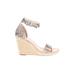 Dolce Vita Wedges: Ivory Snake Print Shoes - Women's Size 8 - Open Toe