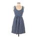 Maeve Casual Dress - Mini Scoop Neck Sleeveless: Blue Dresses - Women's Size 0