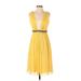 Phoebe Couture Casual Dress - Party: Yellow Dresses - Women's Size 4