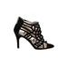 Adrienne Vittadini Heels: Black Solid Shoes - Women's Size 8 - Open Toe