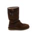 Ugg Boots: Winter Boots Wedge Bohemian Brown Print Shoes - Women's Size 9 - Round Toe