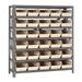 Quantum Storage Systems 1239-102IV Steel Shelving Unit with 4 Shelf Bins 12 D x 36 W x 39 H Ivory