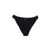 Aqua Swimsuit Bottoms: Black Print Swimwear - Women's Size Medium