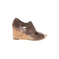 Life Stride Wedges: Brown Solid Shoes - Women's Size 10 - Open Toe
