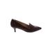 Adrienne Vittadini Heels: Slip On Kitten Heel Classic Burgundy Shoes - Women's Size 9 - Pointed Toe