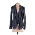 BB Dakota Jacket: Below Hip Gray Print Jackets & Outerwear - Women's Size Small