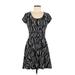 Aeropostale Casual Dress - A-Line Scoop Neck Short sleeves: Black Dresses - Women's Size Medium