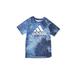 Adidas Active T-Shirt: Blue Tie-dye Sporting & Activewear - Kids Boy's Size 7