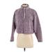 LA Hearts Fleece Jacket: Short Purple Leopard Print Jackets & Outerwear - Women's Size X-Small