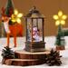 myvepuop Desktop Ornament Christmas Lights Santa Lights Room Party Decorations Place Small Oil Lamp Storm Christmas Night Light Portable LED Electronic Lamp B One Size
