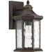 OUWI Edition Collection 1-Light Water Glass Traditional Outdoor Medium Wall Lantern Light Antique Bronze 7