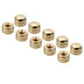 Uxcell M6x1 Cap Nut 25 Pcs Acorn Nut Screw Knob Cap Insert Bolt Cover Female Thread Knurled Gold Tone