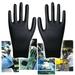 Midewhik Nitrile Gloves Gardening Gloves Rubber Gloves Cleaning Gloves 12 Pairs Lightweight Nitrile Coated Grip Work Gloves Black Size 8/L