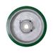 10 x 3 Green Polyurethane Tread on Cast Iron Keyed Drive Wheel - 22mm Plain Bore with two 5/16 Set Screws - Service Caster Brand