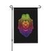 TEQUAN Colorful Dreadlocks Lion Garden Flags 18 x 12 inch Double Sided Linen Outdoor Flag for Holiday Farmhouse Yard Home Decor