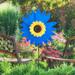 Sunflower Pinwheels Wind Spinners for Yard and Garden Sunflower Windmill Stake Spinner for Patio Lawn Party Outdoor Decorations (Sunflower Blue)