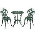 Topcobe 3 Pieces Patio Furniture Set with Glass Top Coffee Table Outdoor Patio Set