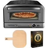 Cuisinart Indoor Portable Countertop Pizza Oven Black Bundle with Pizza Peel & Warranty