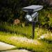 WeowiYief Intelligent Light-controlled Solar Tree Light 10W Outdoor Ground-plug Light Spotlight Garden Light Walkway Lighting Garden Lights Solar Powered Waterproof