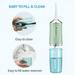 Water Dental Flosser Teeth Cleaning Cordless Oral Irrigator 300ML Portable Rechargeable Electric Water flosser with 4 Modes 5 Jet Tips IPX7 Waterproof USB Teeth Cleaner Pick for Home Travel-Green