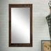 BrandtWorks BM017L2 Rustic Espresso Wall Mirror 49.5 x 31.5 Brown