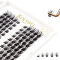 Lash Clusters 196 Clusters Lashes 14 Pairs Individual DIY Lash Extensions C Curl Manga Eyelash Extension Mix Length Wispy Spiky Cluster Reusable Natural 3D Makeup Tools Lashes Clusters (KD1 C-MIX)