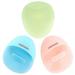 Soft Silicone Facial Cleansing Brush Manual Face Scrubber Exfoliating Massage Scrub Acne Blackheads Remove Handheld Pads for Sensitive Delicate Dry Skin (Pack of 3)