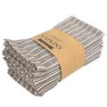 Cotton Linen Blended Dinner Table Cloth Napkins Placemats Tea Towels Set of 12 PCS 17x17inches For Events & Use