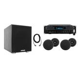 Technical Pro Home Theater Receiver+4) 5.25 Black Ceiling Speakers+8 Subwoofer